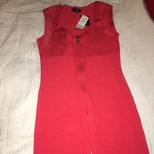 Bebe bandage dress (coral)